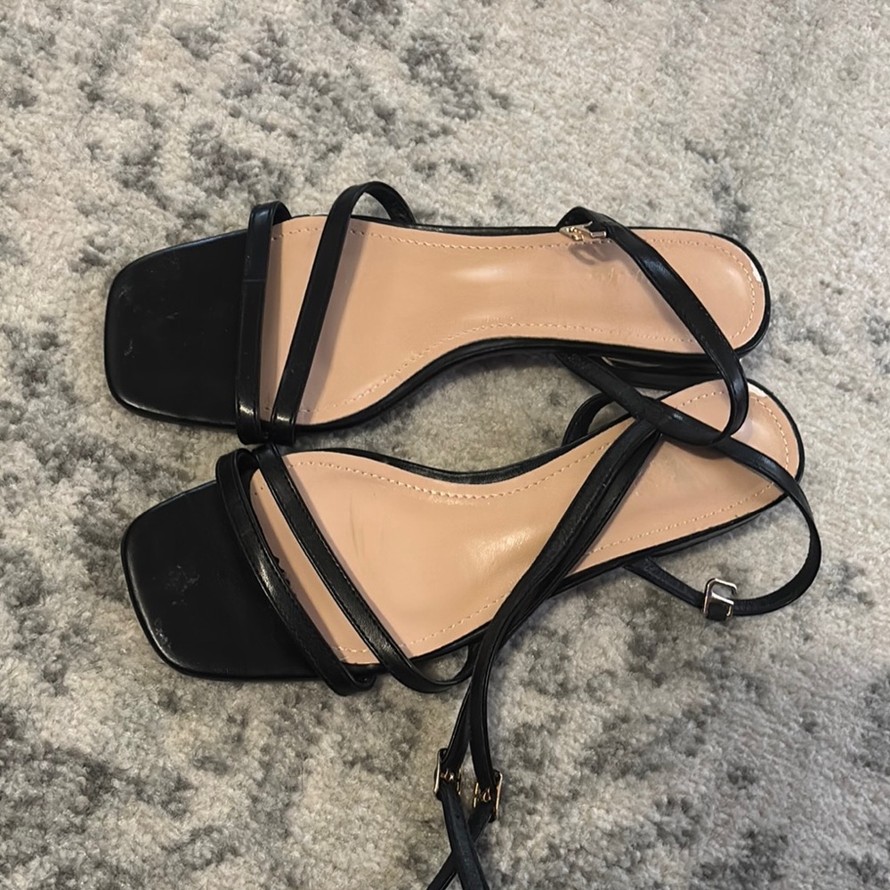 Elegant Black Strappy Sandals